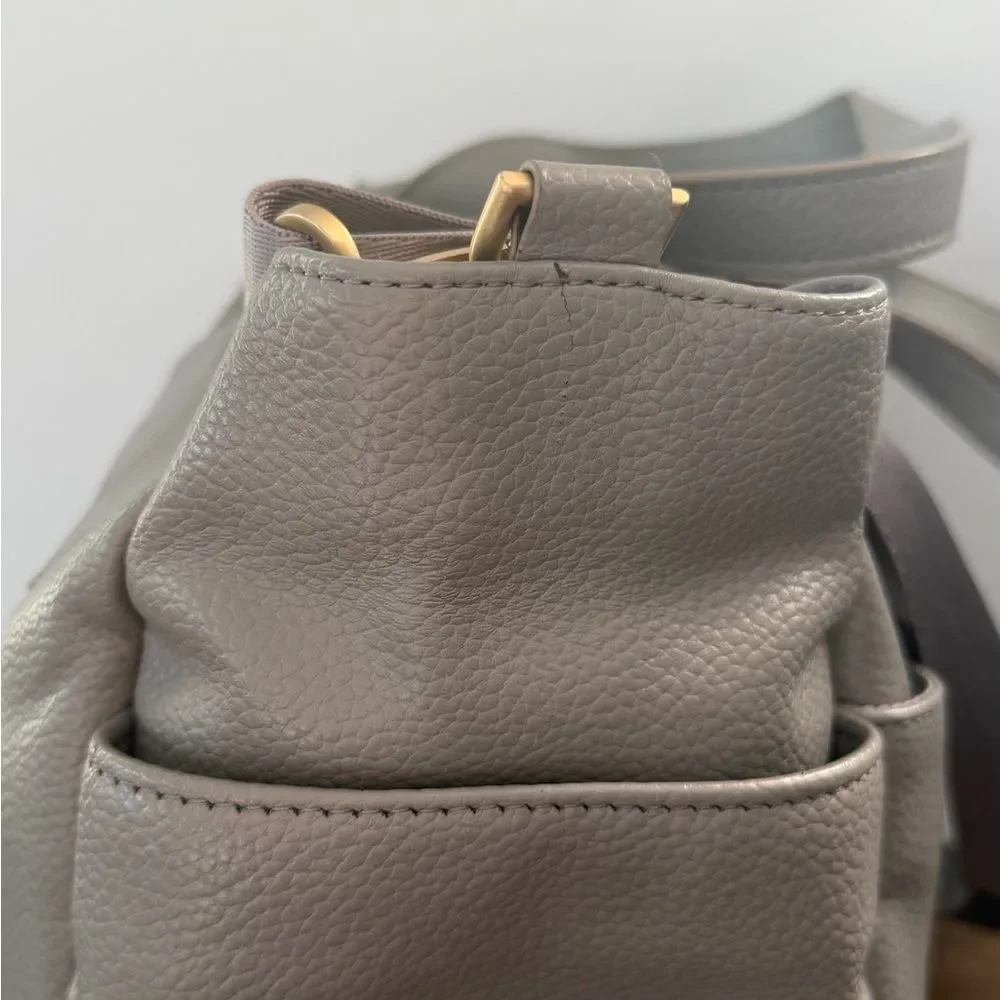 Freshly Picked light gray diaper bag